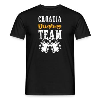 Croatia Drinking Team - Men's T-Shirt - black - Front - AI Model Male 178 light (178cm)