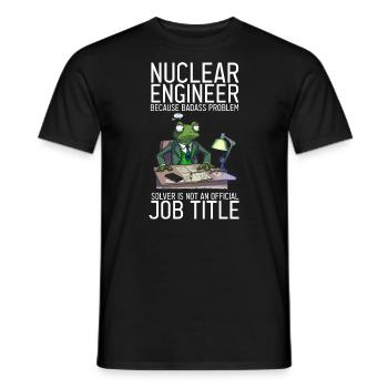 Erneuerbare Nukleare Spruch für Nukleartechnik - Männer T-Shirt - Schwarz - Vorne - AI Model Male 178 light (178cm)