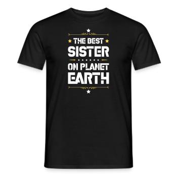 Best Sister Saying - Men's T-Shirt - black - Front - AI Model Male 178 light (178cm)