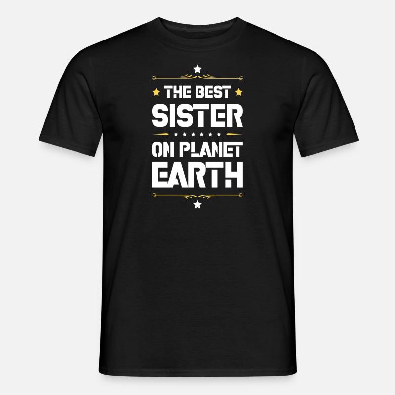 Beste Schwester Spruch - Männer T-Shirt - Schwarz