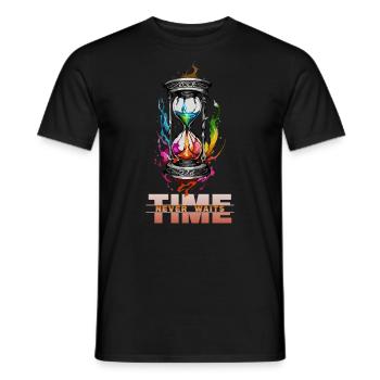 Sablier2 - T-shirt homme - noir - Devant - AI Model Male 178 light (178cm)