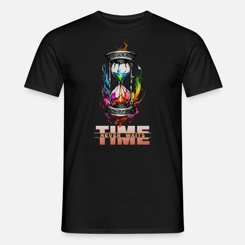 Sanduhr2 - Männer T-Shirt - Schwarz