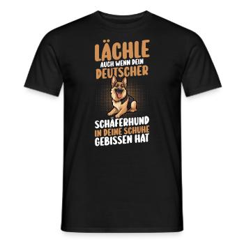 Hund Deutscher Schäferhund - Männer T-Shirt - Schwarz - Vorne - AI Model Male 178 light (178cm)