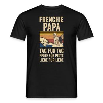 Dog Daddy Frenchie French Bulldog Dog Fre - Men's T-Shirt - black - Front - AI Model Male 178 light (178cm)