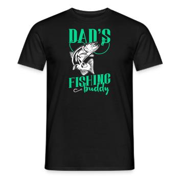 Angeln Angler Vater Sohn Dad's Fishing Buddy - Männer T-Shirt - Schwarz - Vorne - AI Model Male 178 light (178cm)
