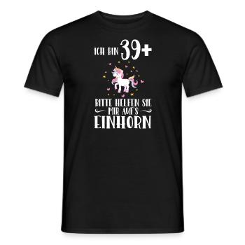 Geburtstag Geburtstagfeier vierzig Jahre Alt Gesch - Männer T-Shirt - Schwarz - Vorne - AI Model Male 178 light (178cm)