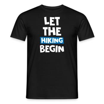 Let The Hiking Begin - Men's T-Shirt - black - Front - AI Model Male 178 light (178cm)