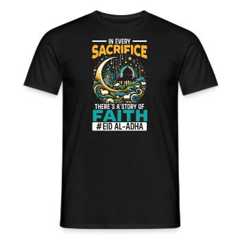 Happy Eid Al Adha, Islamic holiday, Islam - Men's T-Shirt - black - Front - AI Model Male 178 light (178cm)