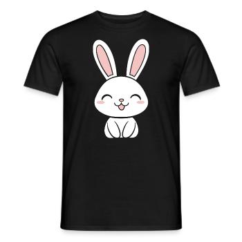 Petit bébé lapin - T-shirt homme - noir - Devant - AI Model Male 178 light (178cm)