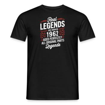 62nd Anniversary September 1962 - Men's T-Shirt - black - Front - AI Model Male 178 light (178cm)