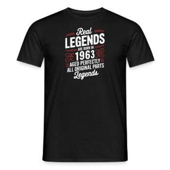63rd Anniversary September 1963 - Men's T-Shirt - black - Front - AI Model Male 178 light (178cm)