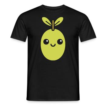Olive - Männer T-Shirt - Schwarz - Vorne - AI Model Male 178 light (178cm)