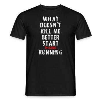 What Doesn't Kill Me - Men's T-Shirt - black - Front - AI Model Male 178 light (178cm)