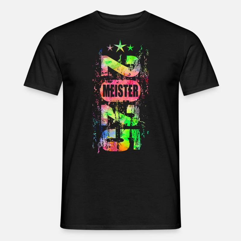 Meister 2025 bunt - Männer T-Shirt - Schwarz