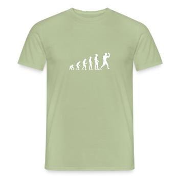 Boxing Evolution - Männer T-Shirt - Sage - Vorne - AI Model Male 178 light (178cm)