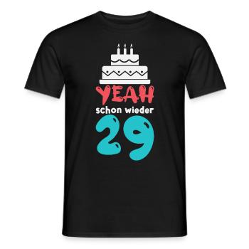 Schon wieder 29 - 30. Geburtstag - Männer T-Shirt - Schwarz - Vorne - AI Model Male 178 light (178cm)