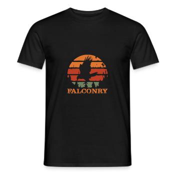 Falcon pub chasse citation fauconnerie - T-shirt homme - noir - Devant - AI Model Male 178 light (178cm)