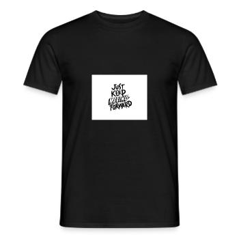 Just keep moving forward - Männer T-Shirt - Schwarz - Vorne - AI Model Male 178 light (178cm)
