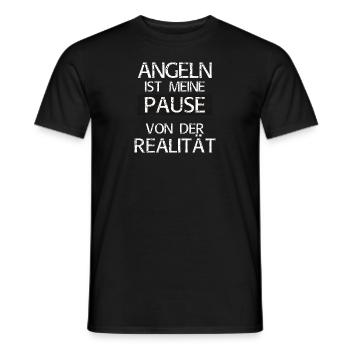 Angeln ist meine Pause von der Realität - Männer T-Shirt - Schwarz - Vorne - AI Model Male 178 light (178cm)