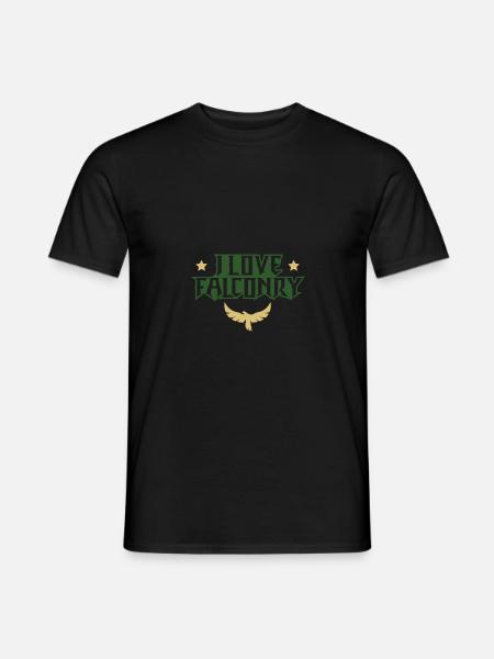 I love falconry - Men's T-Shirt - black