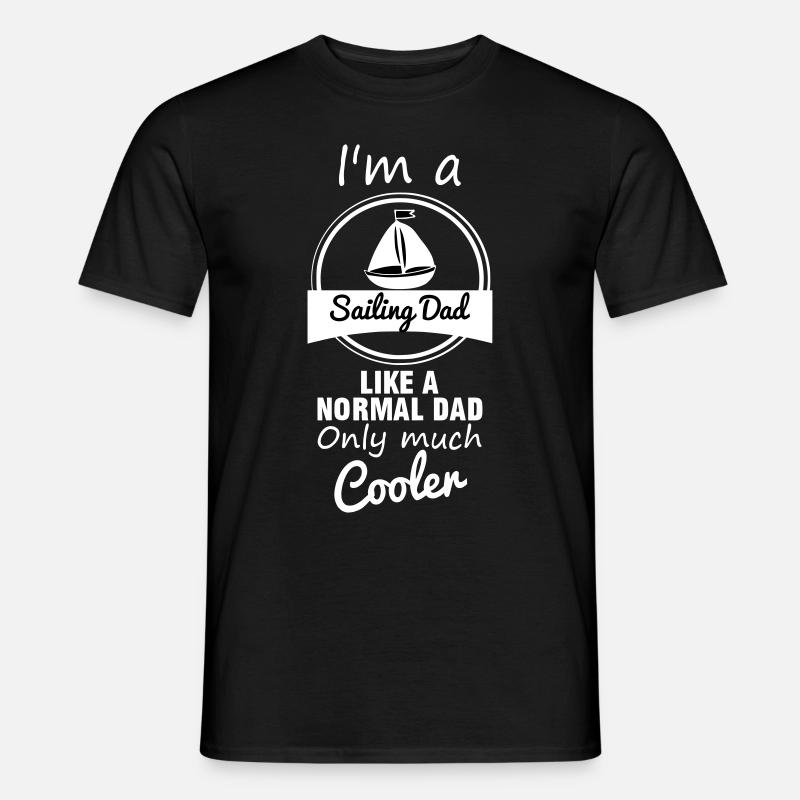 Sailing Dad Captain Daddy Father - Men's T-shirt - black