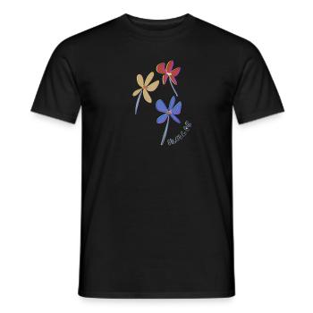flowers - Männer T-Shirt - Schwarz - Vorne - AI Model Male 178 light (178cm)