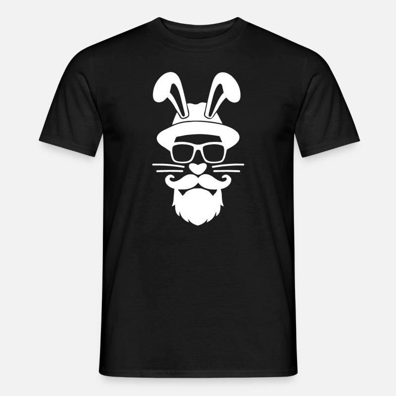 Hipster Easter Happy Easter Rabbit Rabbit - Men’s T-shirt - black
