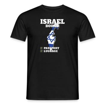 Israël Bound Country Travel Vacances drapeau israélien - T-shirt homme - noir - Devant - AI Model Male 178 light (178cm)