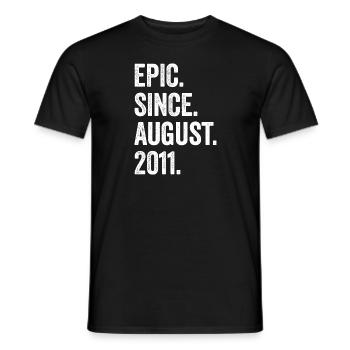 12. Geburtstag 12 Jahre Epic Since August 2011 - Männer T-Shirt - Schwarz - Vorne - AI Model Male 178 light (178cm)
