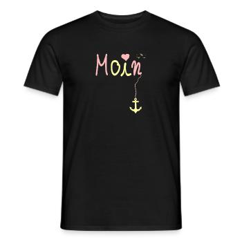 Moin Meerbekloppt - Men's T-Shirt - black - Front - AI Model Male 178 light (178cm)