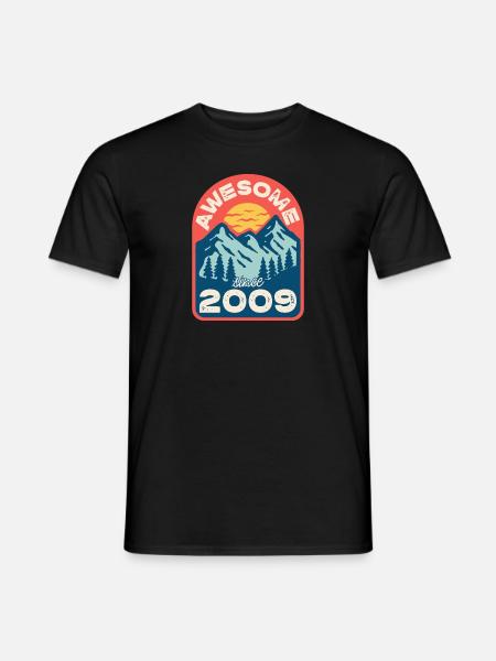 Awesome since 2009 - Men's T-Shirt - black