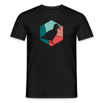 Papageitaucher Puffin Papageientaucher Vintage - Männer T-Shirt - Schwarz - Vorne - AI Model Male 178 light (178cm)