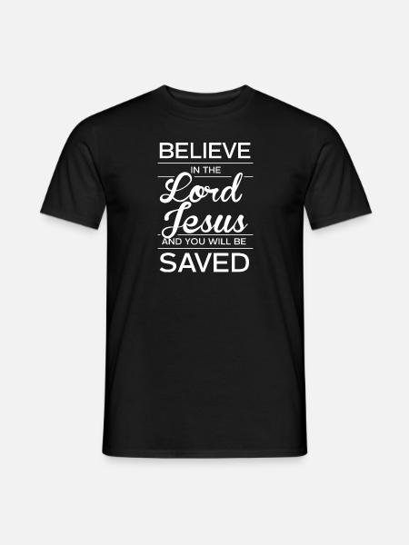 Glaube an Jesus - Männer T-Shirt - Schwarz
