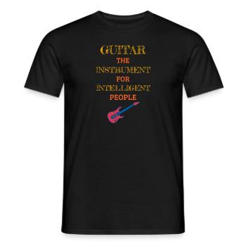Guitar Instrument For Intelligent People Cider - Men's T-Shirt - black - Front - AI Model Male 178 light (178cm)