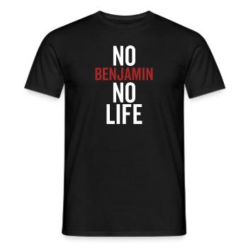 Kein Benjamin Kein Leben - Männer T-Shirt - Schwarz - Vorne - AI Model Male 178 light (178cm)