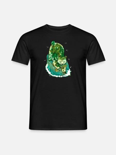 Spirit Bear T Shirt - Mænd T-shirt - sort
