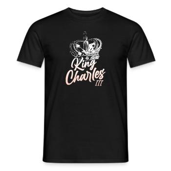 Britischer König III. Charles Coronung 2023 - Männer T-Shirt - Schwarz - Vorne - AI Model Male 178 light (178cm)