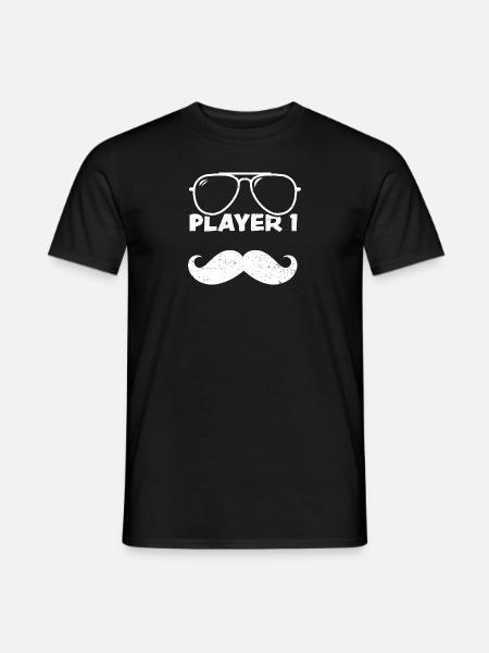 Player 1 - Father's Day - Men's T-Shirt - black