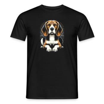 Beagle - T-shirt homme - noir - Devant - AI Model Male 178 light (178cm)