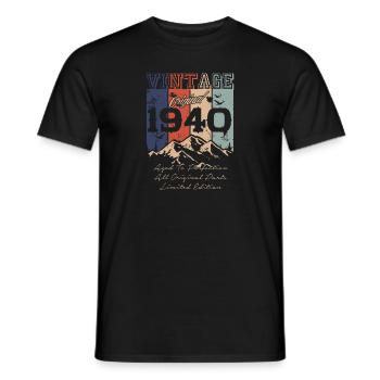 Millésime 1940 légendaire - T-shirt homme - noir - Devant - AI Model Male 178 light (178cm)