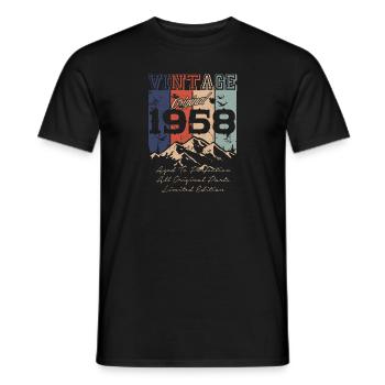 Legendärer Jahrgang 1958 - Männer T-Shirt - Schwarz - Vorne - AI Model Male 178 light (178cm)