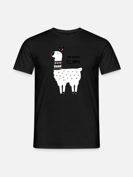 no drama llama - Men's T-Shirt - black