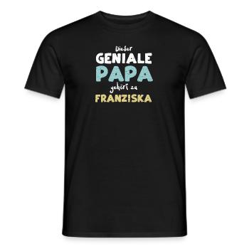 Dieser Geniale Papa Gehört Zu Fr... - Männer T-Shirt - Schwarz - Vorne - AI Model Male 178 light (178cm)