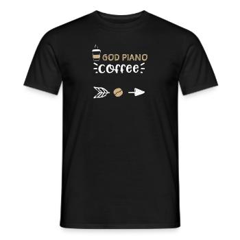 God Piano Coffee - Coffee - Männer T-Shirt - Schwarz - Vorne - AI Model Male 178 light (178cm)