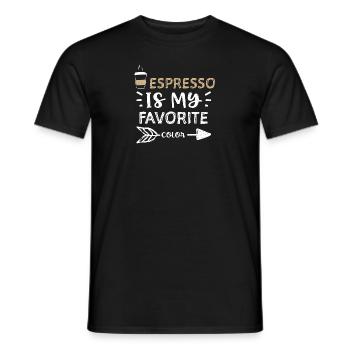 Espresso Is My Favorite Color - Men's T-Shirt - black - Front - AI Model Male 178 light (178cm)