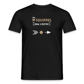 Squirrel And Coffee - Coffee - Männer T-Shirt - Schwarz - Vorne - AI Model Male 178 light (178cm)