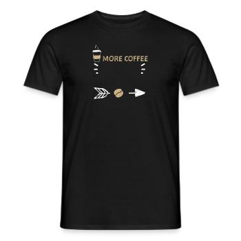 More Coffee - Coffee - Männer T-Shirt - Schwarz - Vorne - AI Model Male 178 light (178cm)