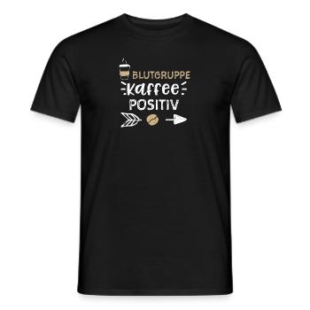Blutgruppe Kaffee Positiv - Coffee - Männer T-Shirt - Schwarz - Vorne - AI Model Male 178 light (178cm)