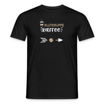 Blutgruppe Kaffee - Coffee - Männer T-Shirt - Schwarz - Vorne - AI Model Male 178 light (178cm)