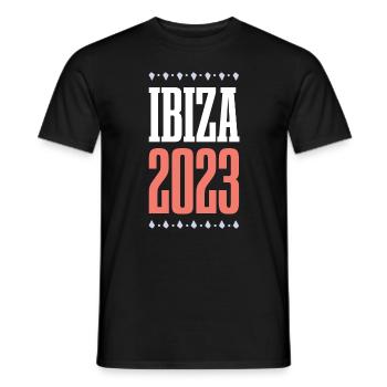 Ibiza 2023 - Männer T-Shirt - Schwarz - Vorne - AI Model Male 178 light (178cm)